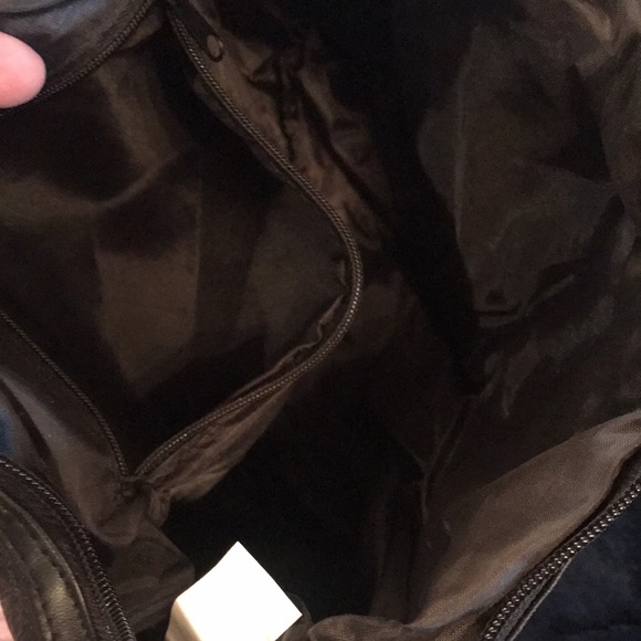 BLACK LEATHER PATCHWORK PURSE WITH MATCHING COIN PURSE - Picture 8 of 13